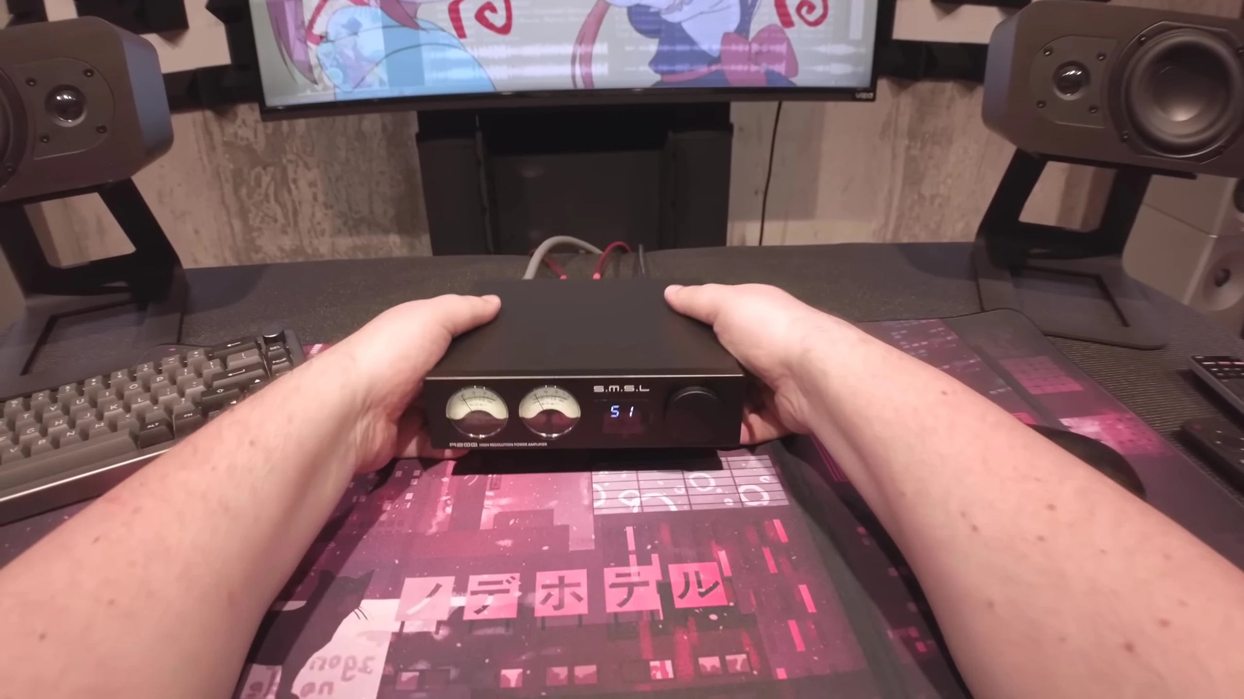 Rear panel of the SMSL A200 showing various input options