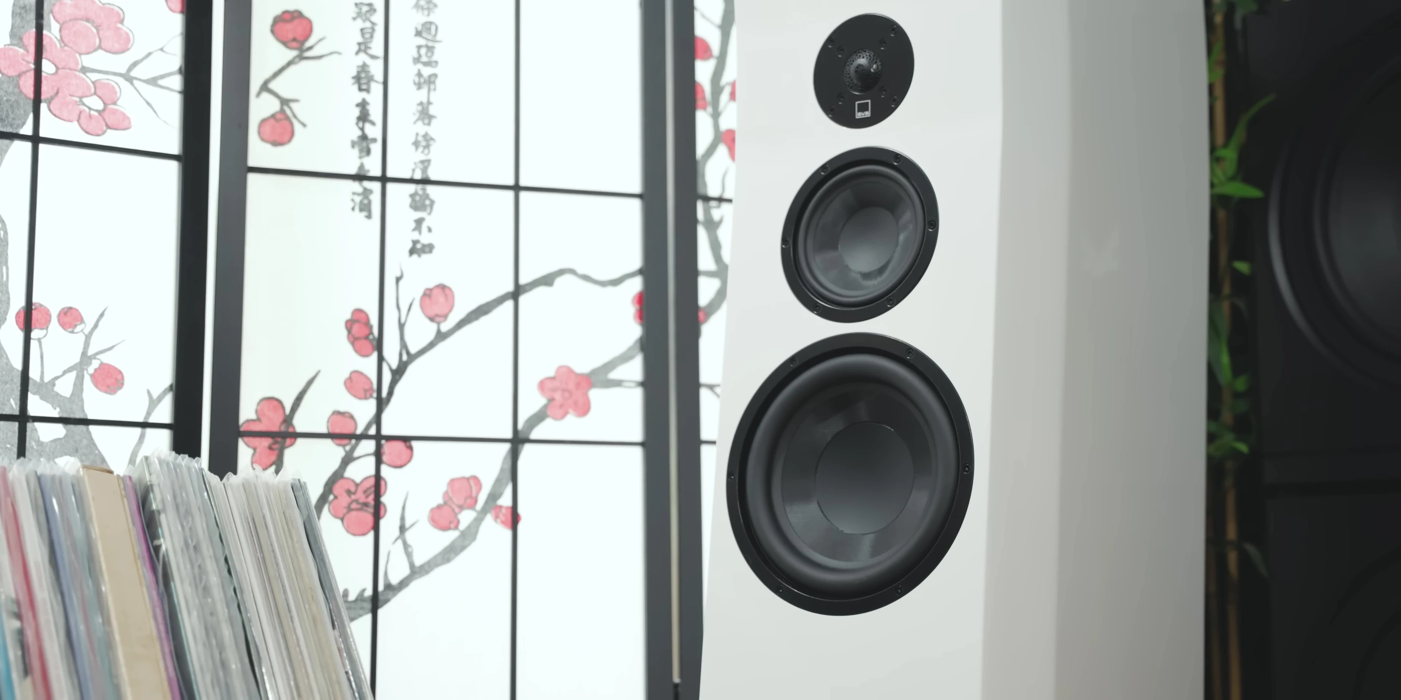 Close-up of the mid-range drivers