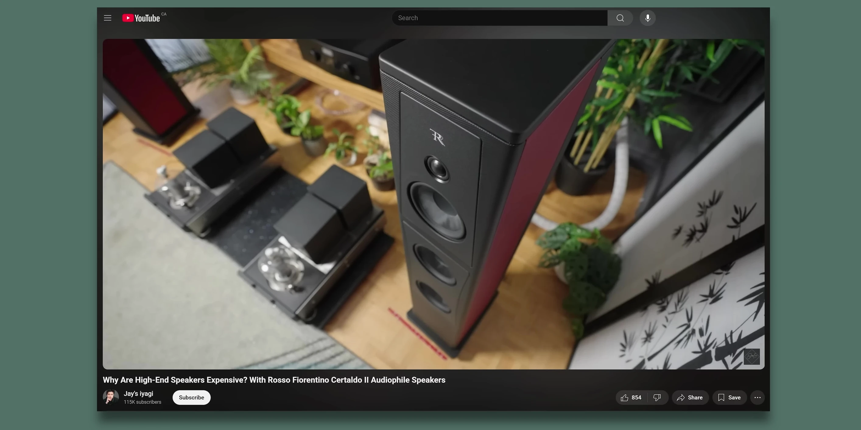 Comparison with another high-end speaker