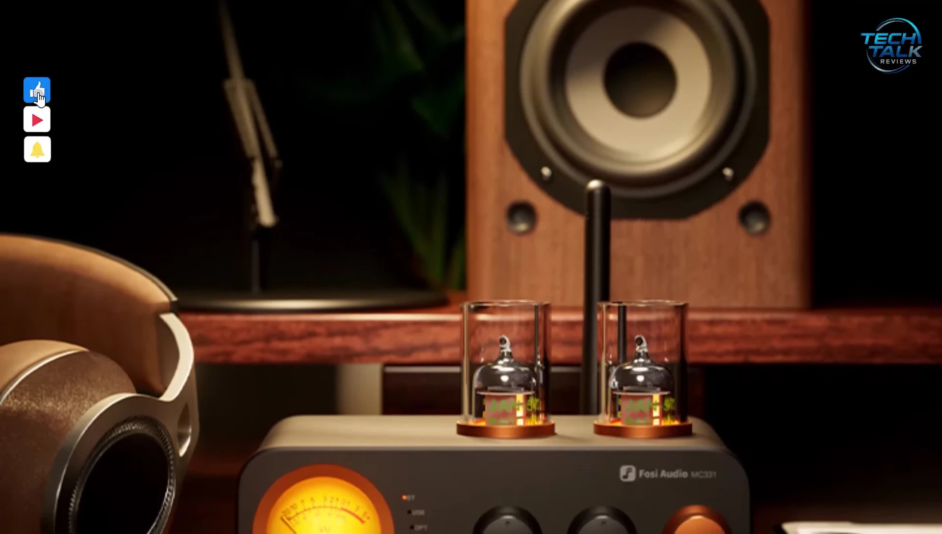 Close-up of the vacuum tubes and VU meter