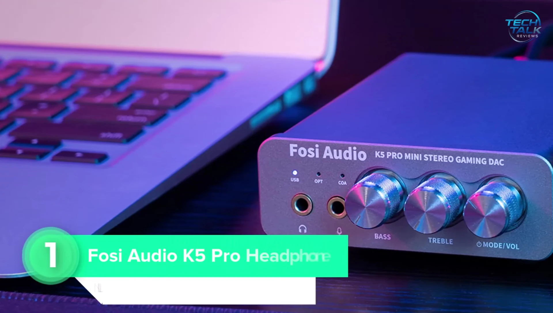 Close-up of the Fosy Audio K5 Pro headphone amplifier