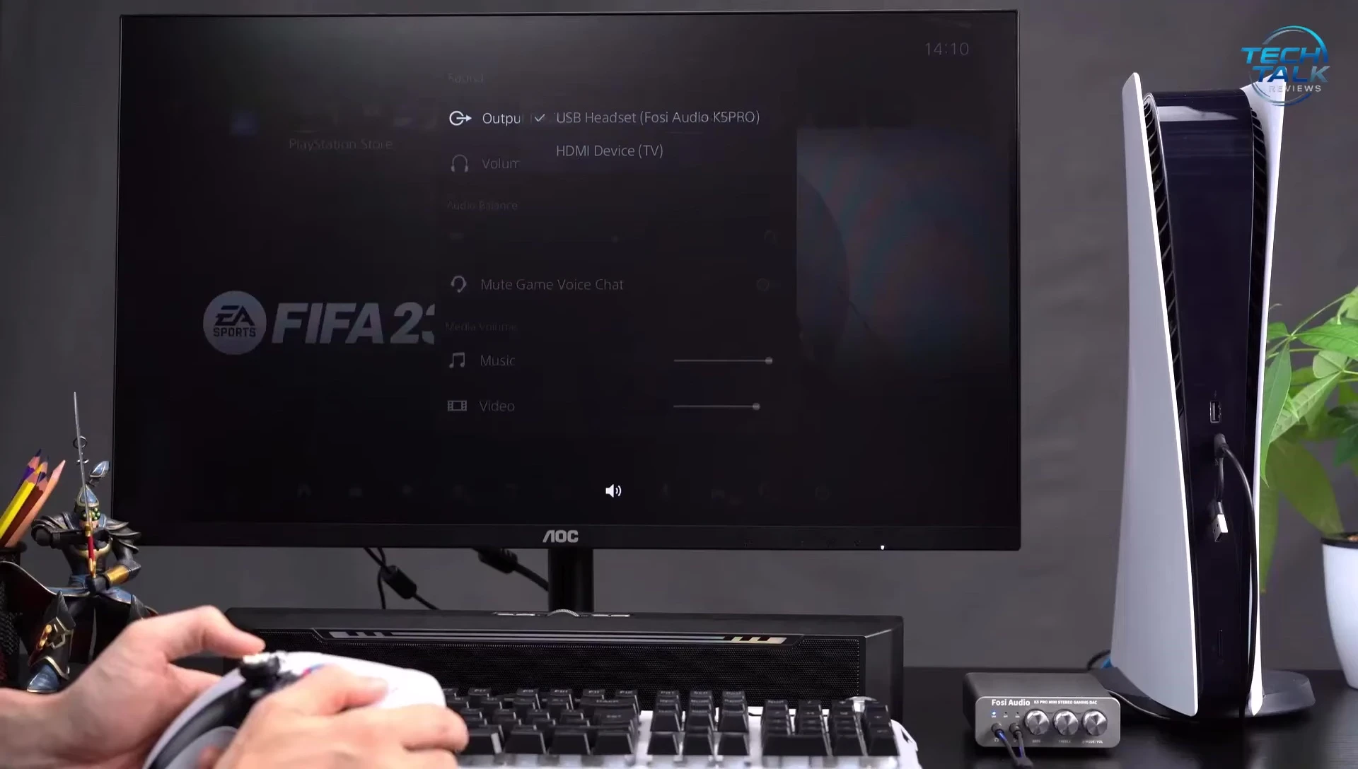 Highlighting the microphone input on the K5 Pro