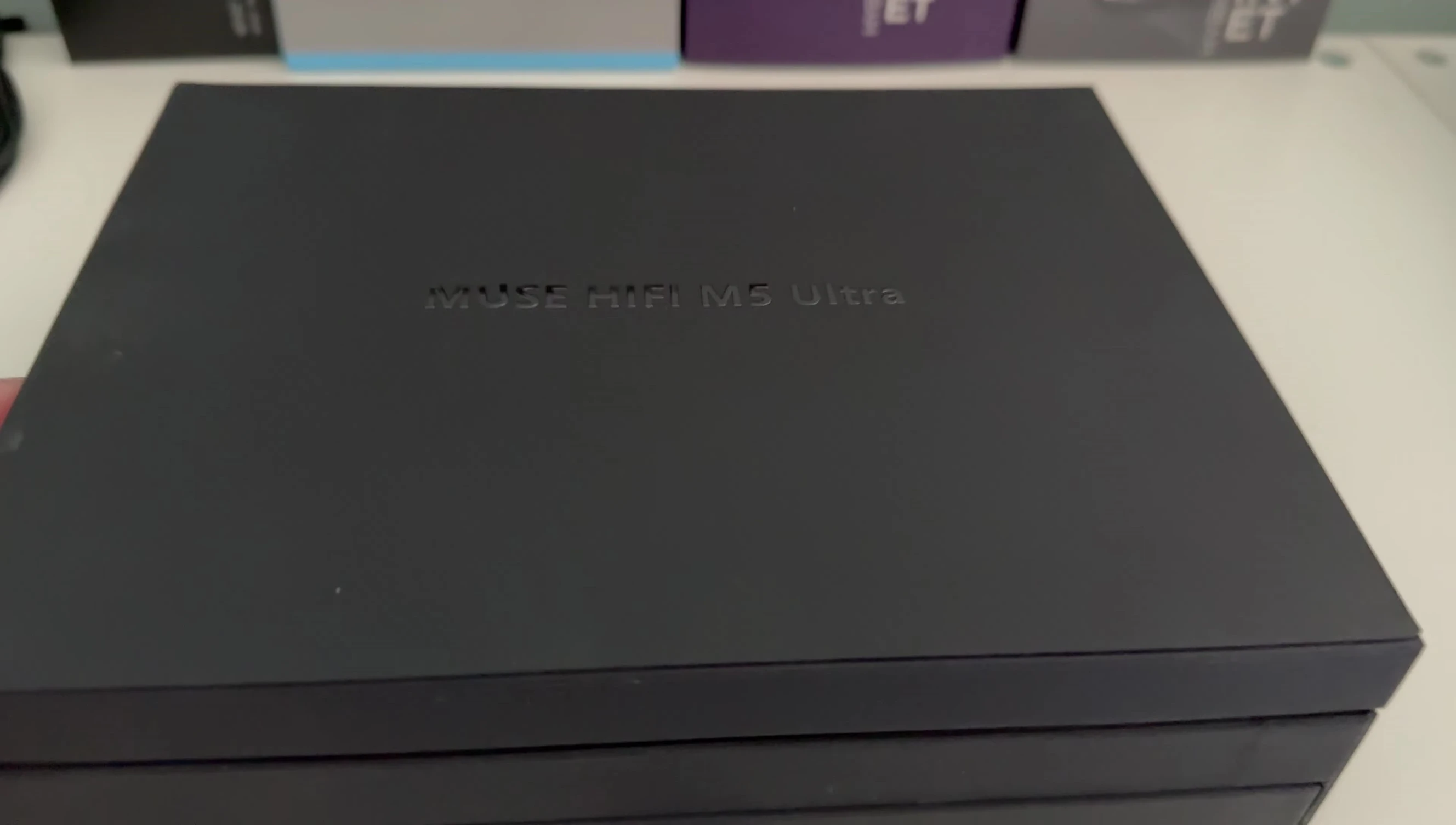 Close-up of the M5 Ultra's transparent panel