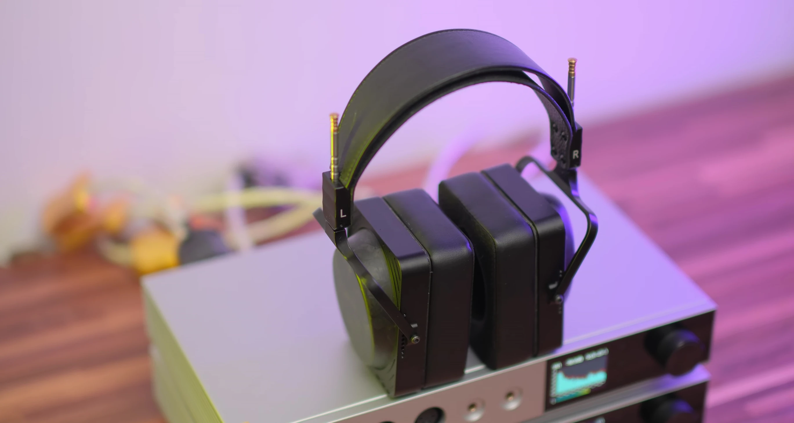 Shot highlighting the key features and strengths of the headphones.