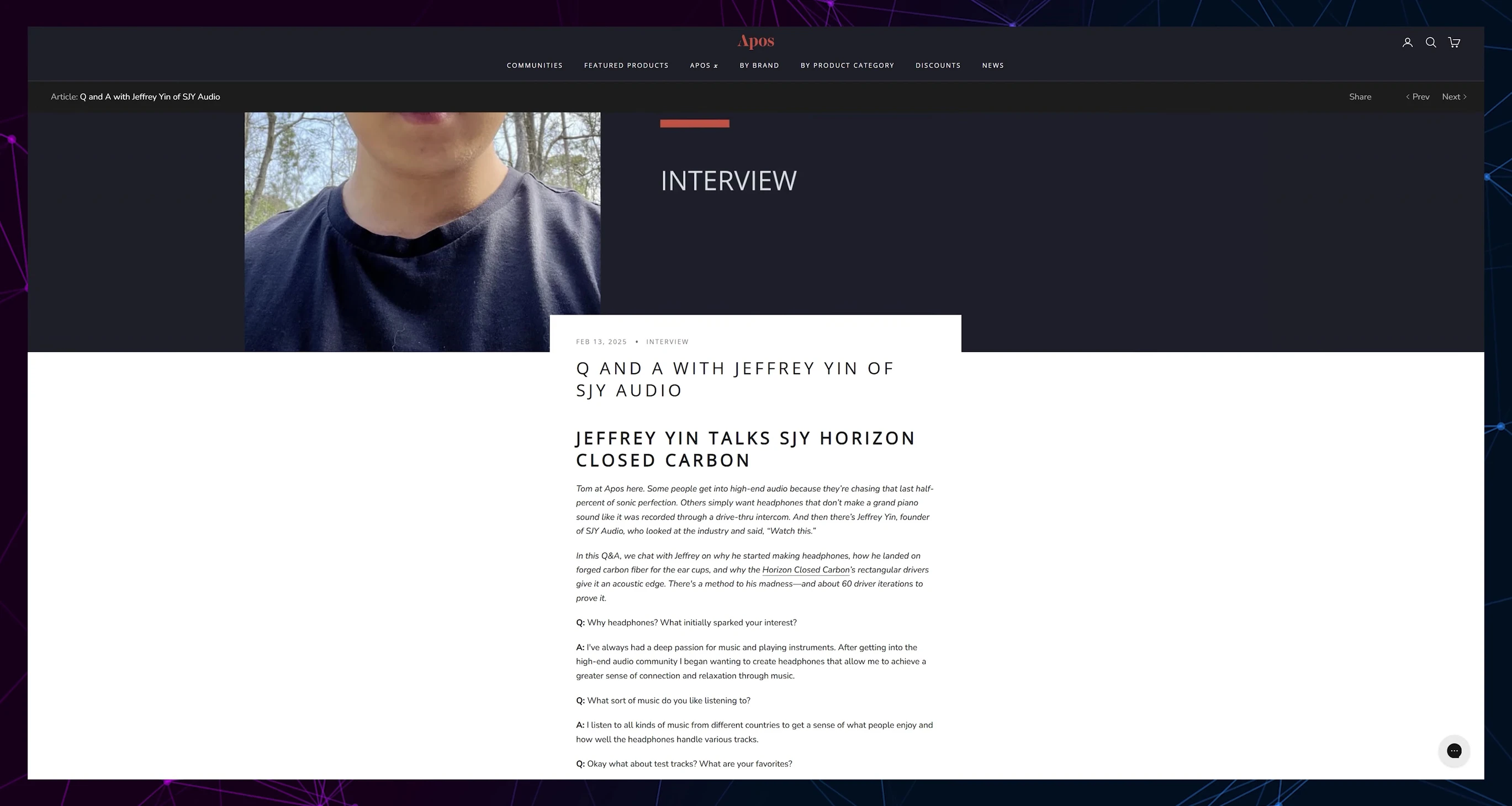 Close-up shot of the headphones highlighting their rectangular design.