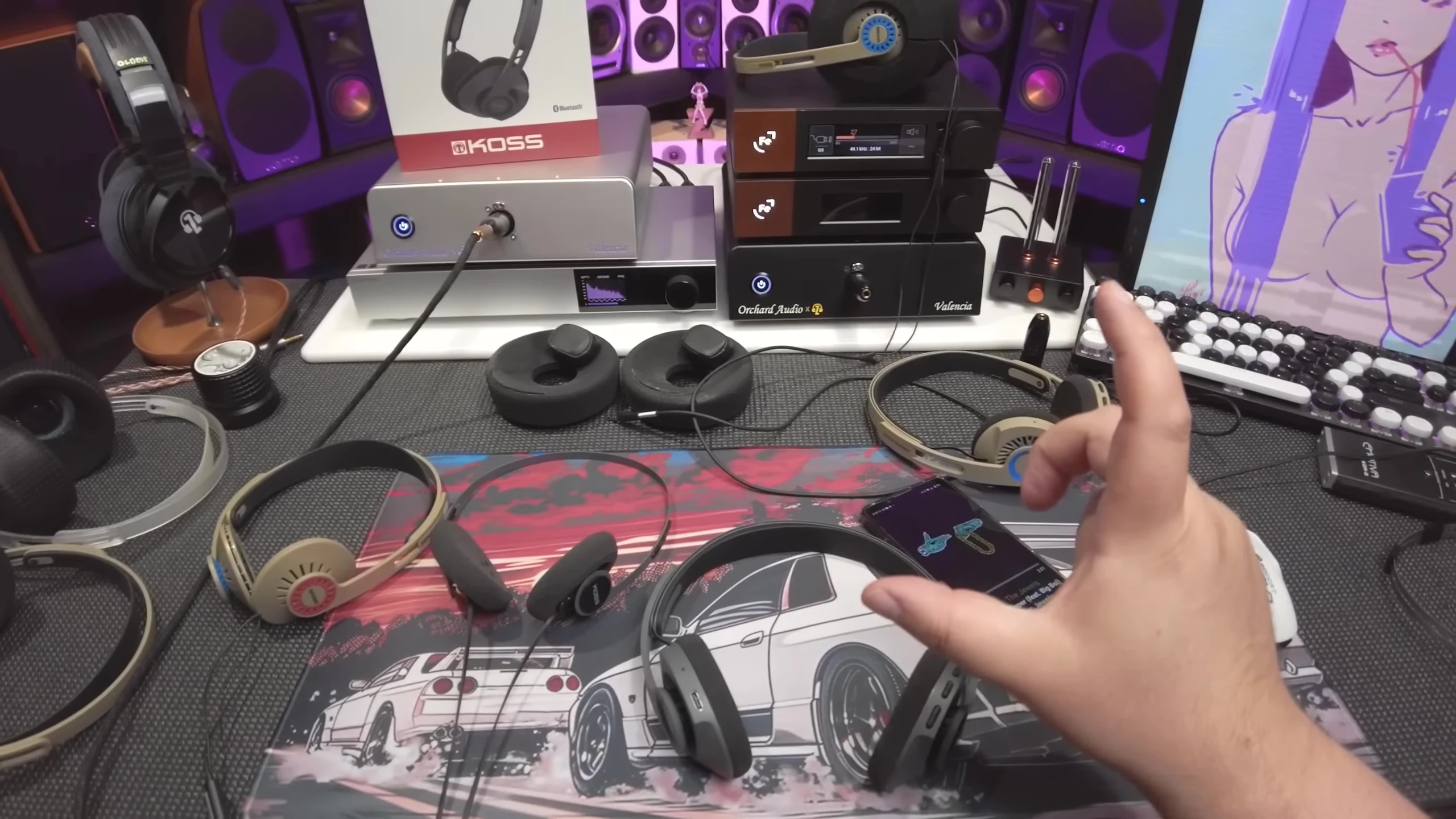 Koss KPH30 wireless headphones with short USB cable